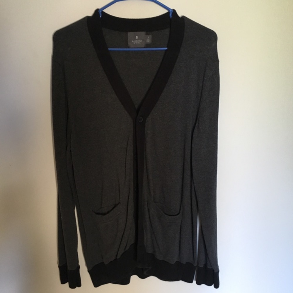 gray Men's (or unisex) Cardigan